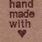 Knick-Label "handmade with love" - 2 Stück