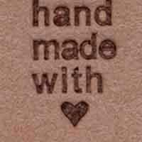 Knick-Label "handmade with love" - 2 Stück
