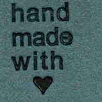 Knick-Label "handmade with love" - 2 Stück