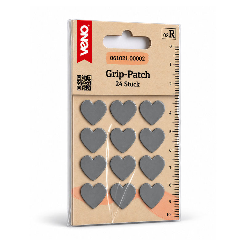 Grip-Patches von Veno mit Herzmotiven für rutschhemmende Socken