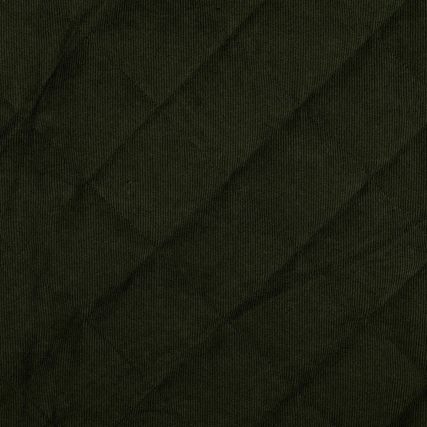 Steppstoff Waldgrün mit Feincord und Nylon – doppelseitiger Stoff, wattiert 