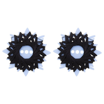 Schwarzer Sternzwirn aus Ramie – Naturgarn, 2 Spulen à 20 Meter für Handnäharbeiten und Ziernähte