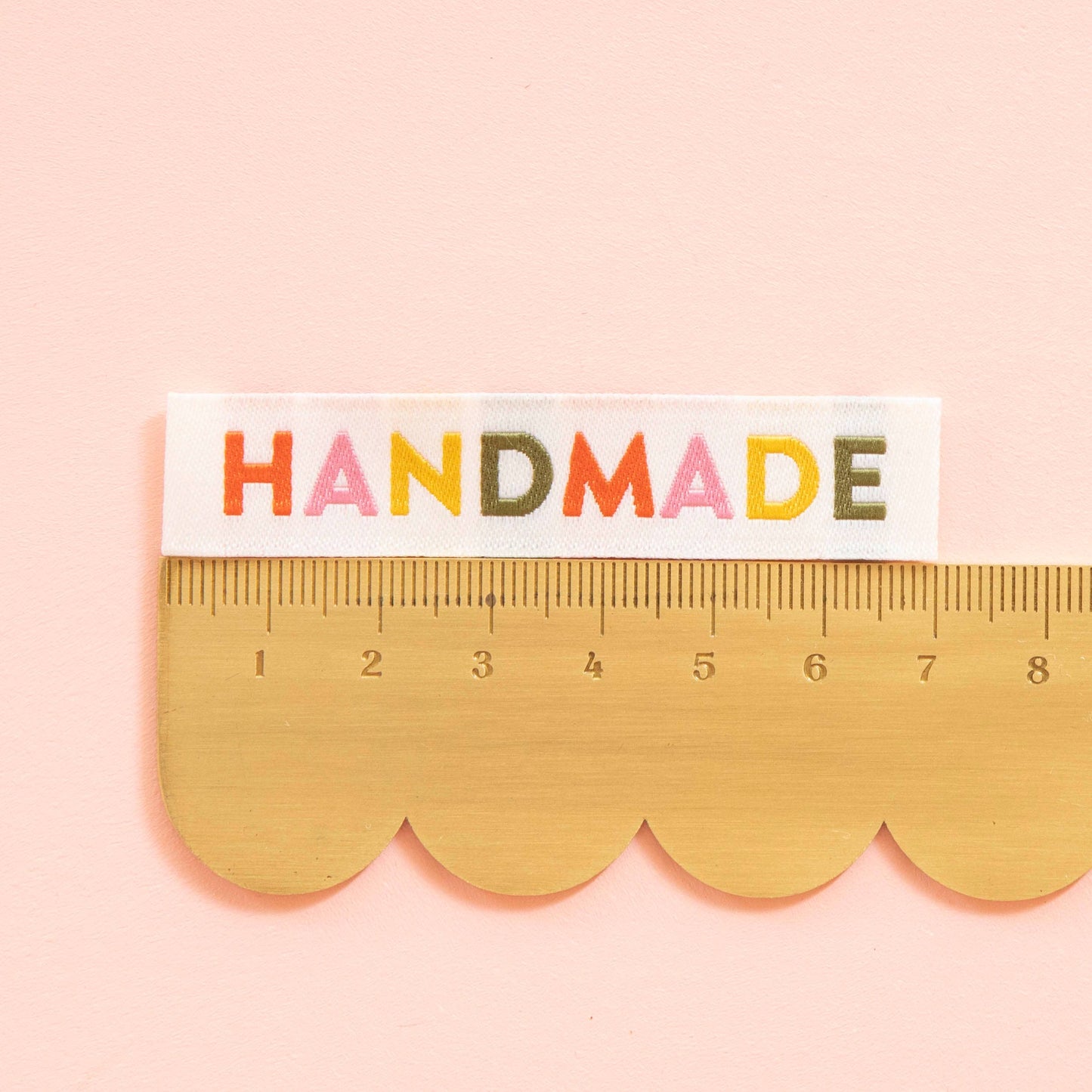 Gewebte Nähetiketten - "handmade" pastell