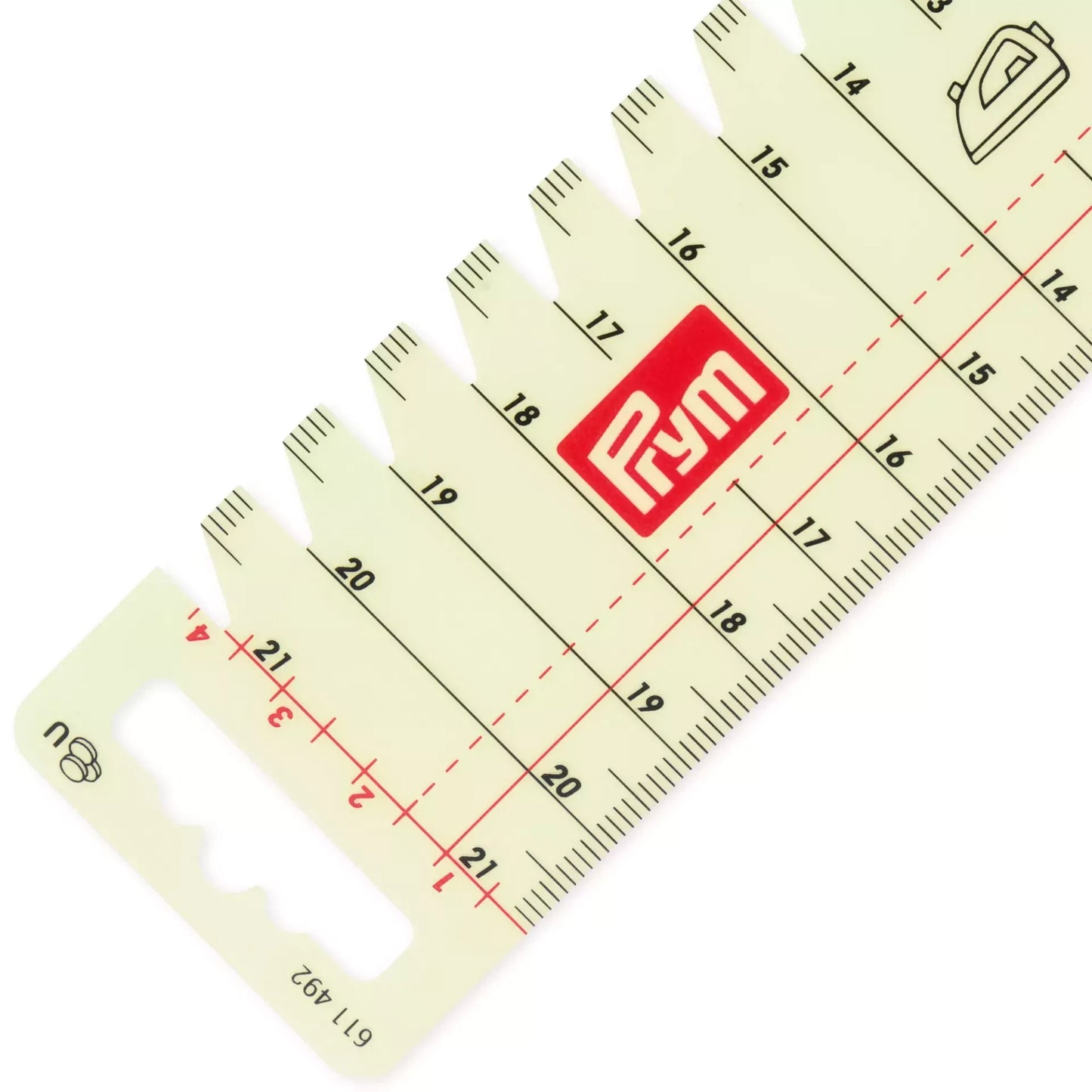 Prym Bügelhandmaß 611492 transparent und hitzebeständig zum direkten Überbügeln