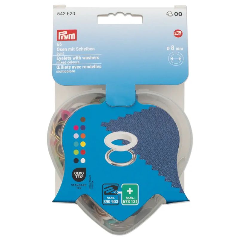 Prym Ösen mit Scheiben bunt