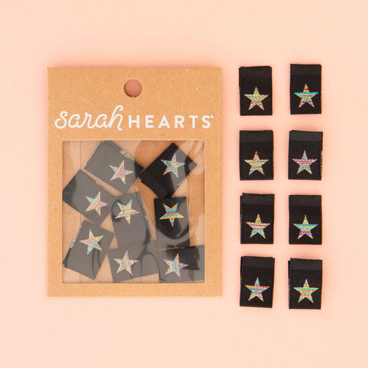 Metallic Regenbogenstern Falz-Etiketten von Sarah Hearts