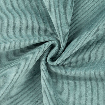 Cordstoff „6 Wales“, Baumwolle mit 5% Spandex, 345 g/m² – Farbe dusty mint – robust, elastisch und perfekt für Kleidung & Accessoires.