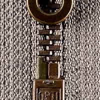 M 60 Metall - Reißverschluss Teilbar 50 cm antik gold