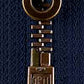 M 60 Metall - Reißverschluss Teilbar 70 cm antik gold