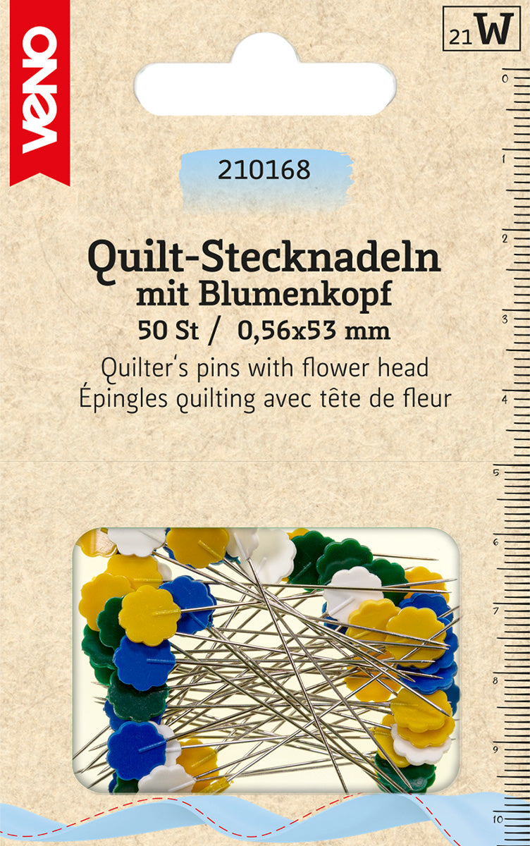 Quilt-Stecknadeln mit Blumenkopf 0,53 x 53 mm