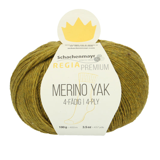 REGIA PREMIUM Merino Yak 100g 07516 gras green meliert