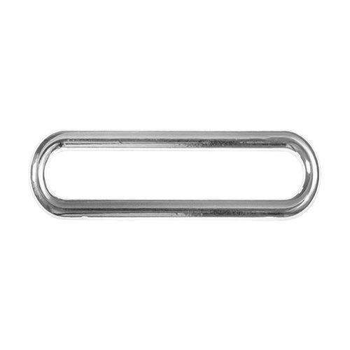 Oval-Ring für Taschen Metall 40 mm silber