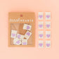 Webetiketten mit lila Herz von Sarah Hearts