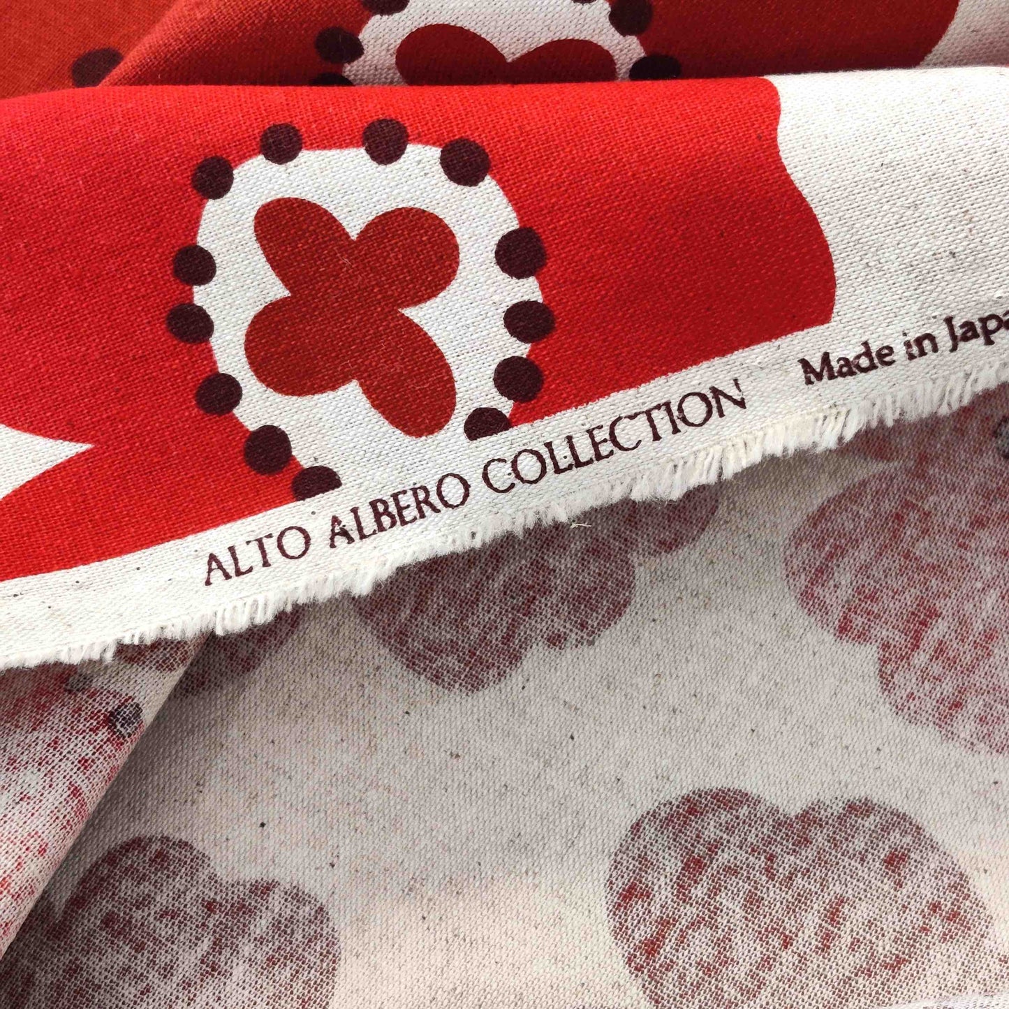 Japanischer Leinen-Baumwollstoff | Grafische Blüten | Alto Albero