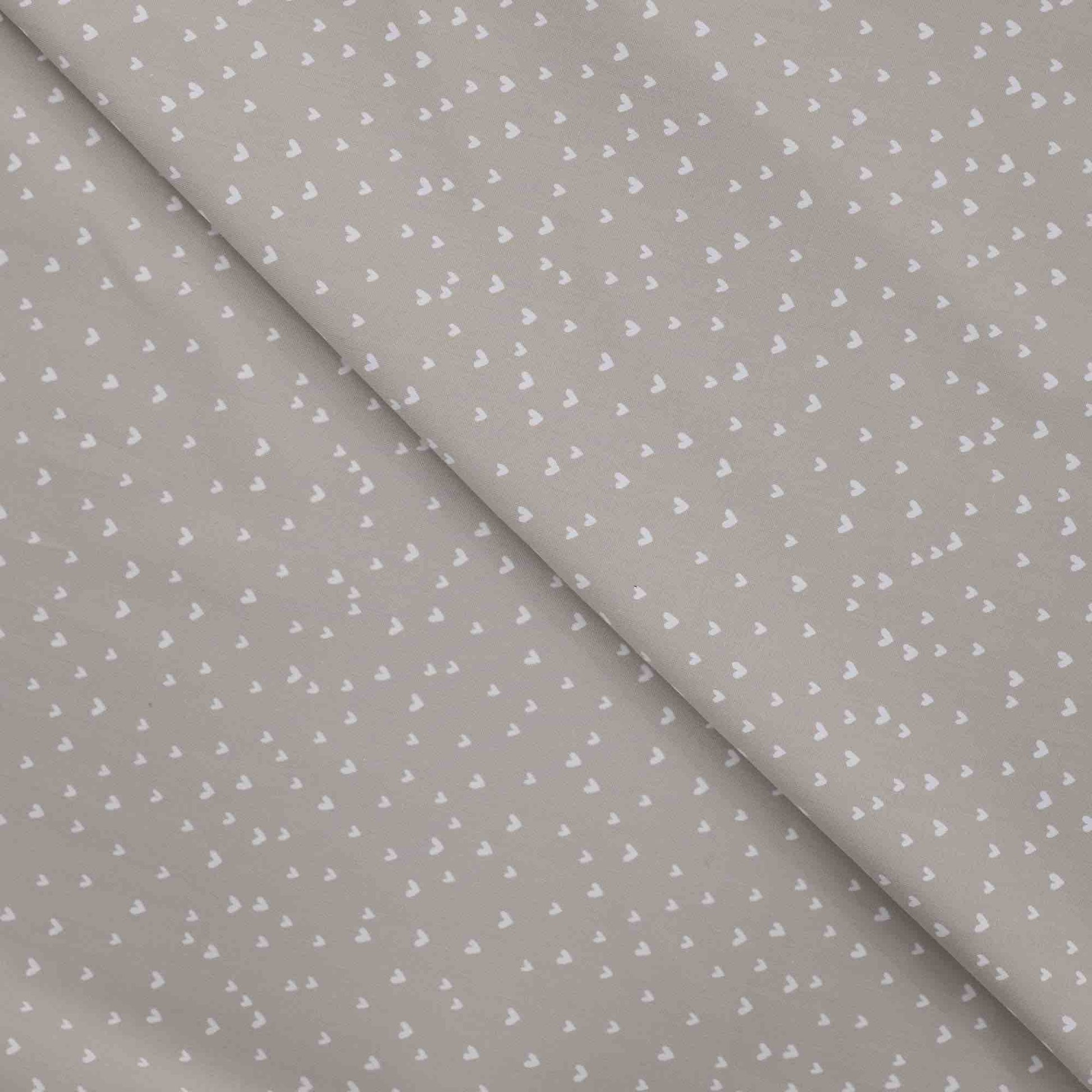 Feines Herzchenmuster auf Baumwoll-Popeline „Mini Heart“