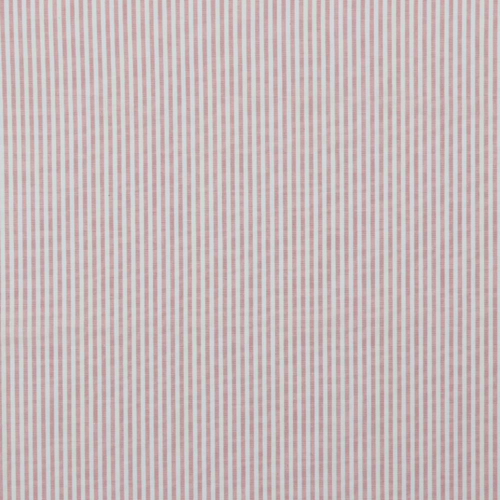 Baumwollstoff mit feinen streifen rosa weiß