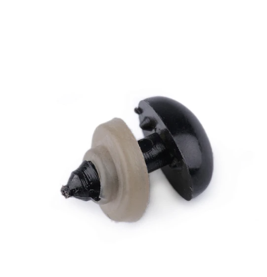 Sicherheitsaugen schwarz – rund und oval, verschiedene Größen mit Gegenplatte