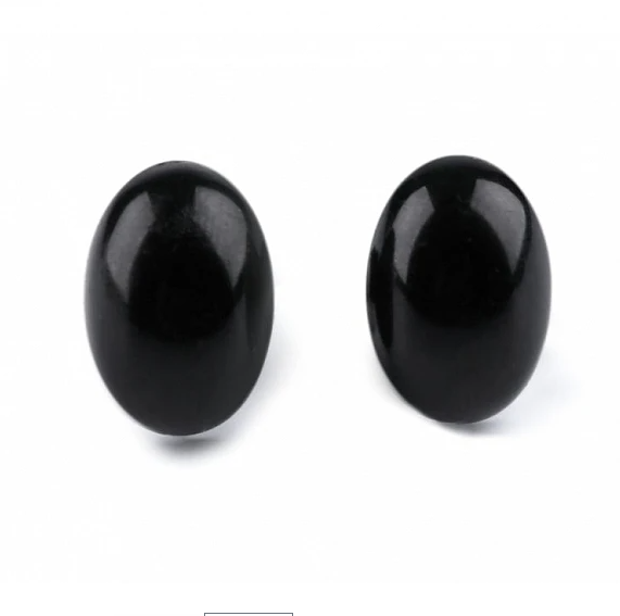 Sicherheitsaugen schwarz – rund und oval, verschiedene Größen mit Gegenplatte