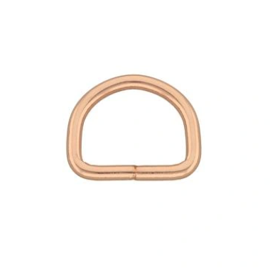 D-Ring Metall roségold 20 mm – stabiler Ring für Gurtband und Taschen