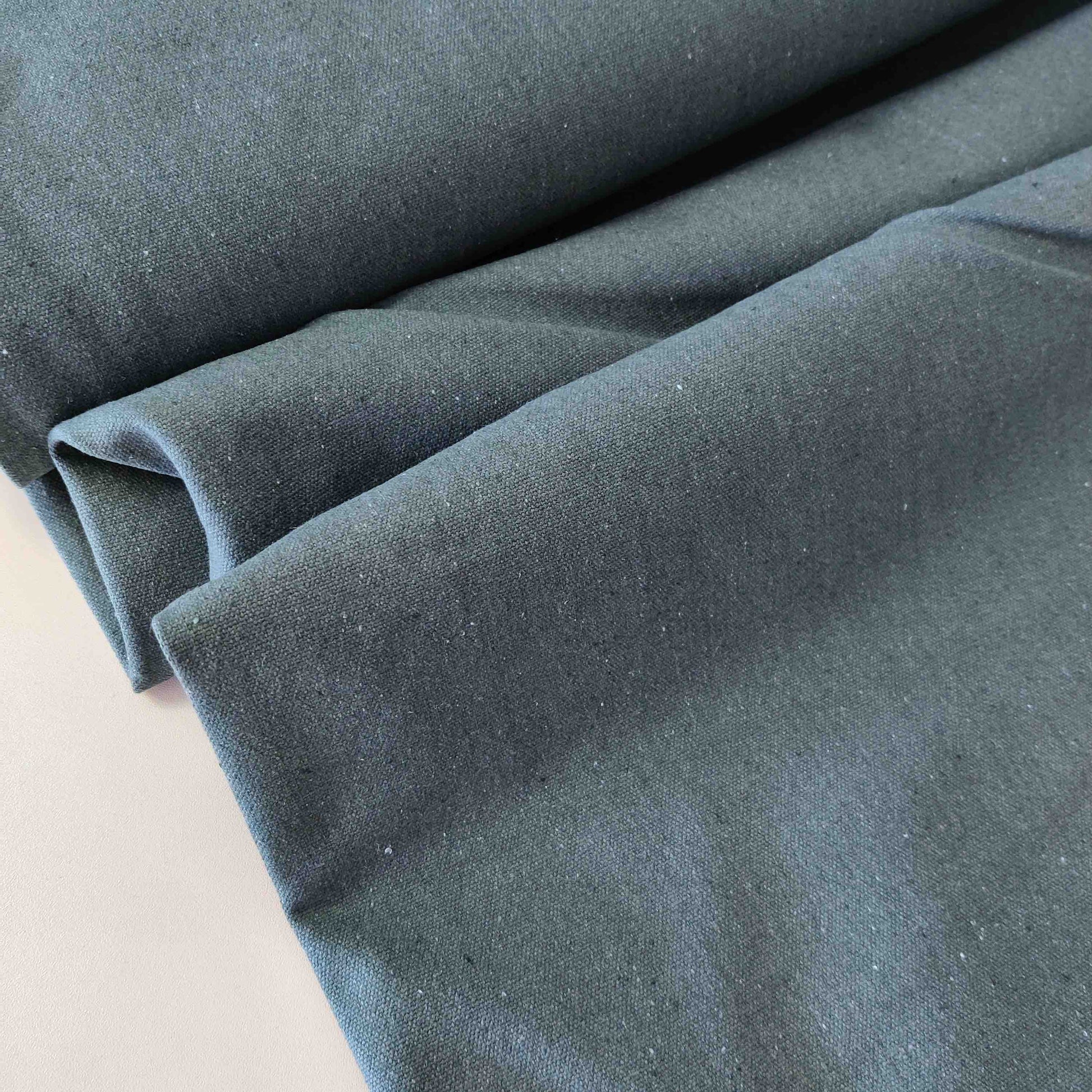 grob strukturierter Canvas Uni petrol