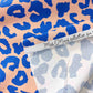 Canvasstoff mit Leoprint rosa blau