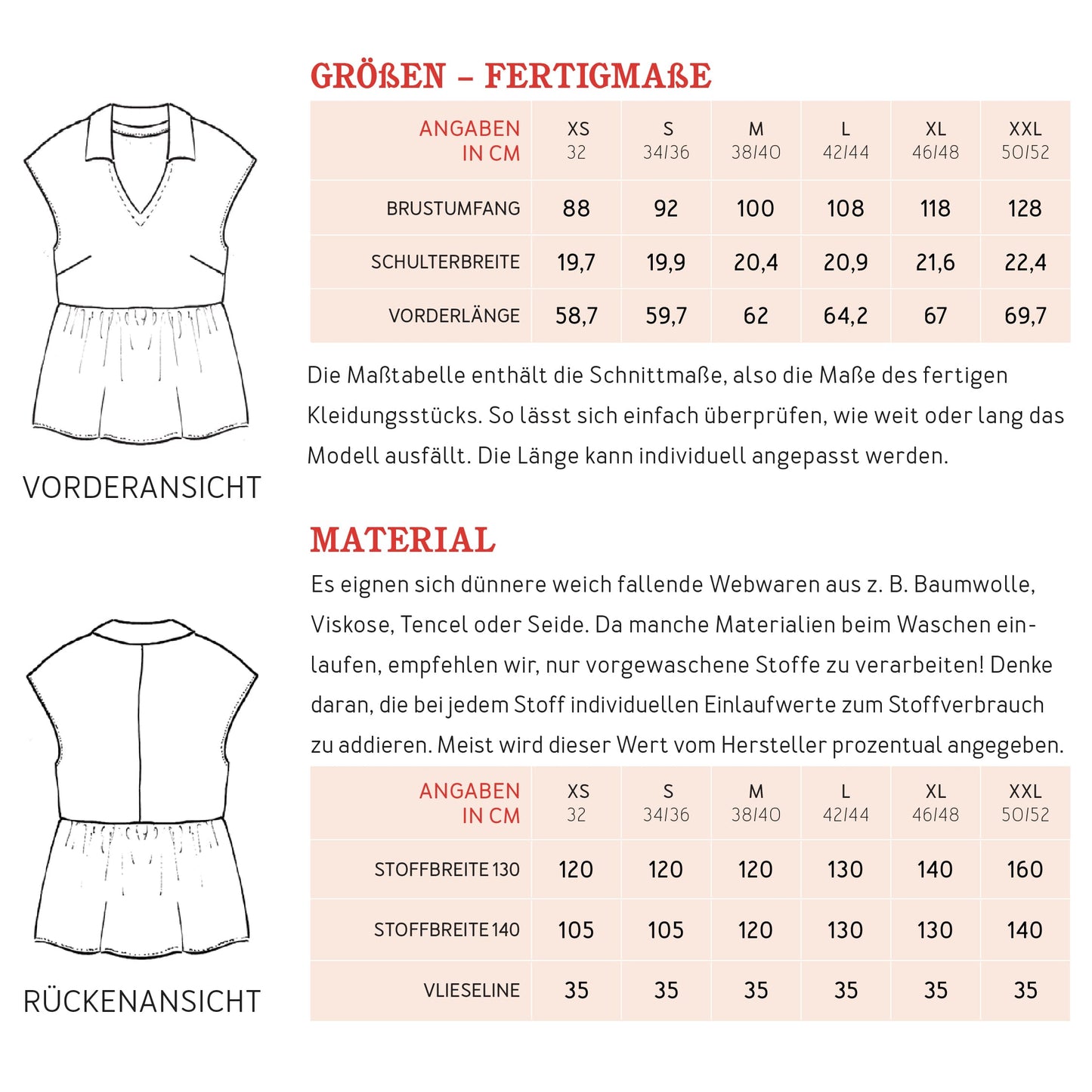 FRAU ANETT Blusentop | Papierschnitt