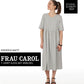 Schnittmuster T-Shirtkleid mit gekräuseltem Rockteil Frau Carol