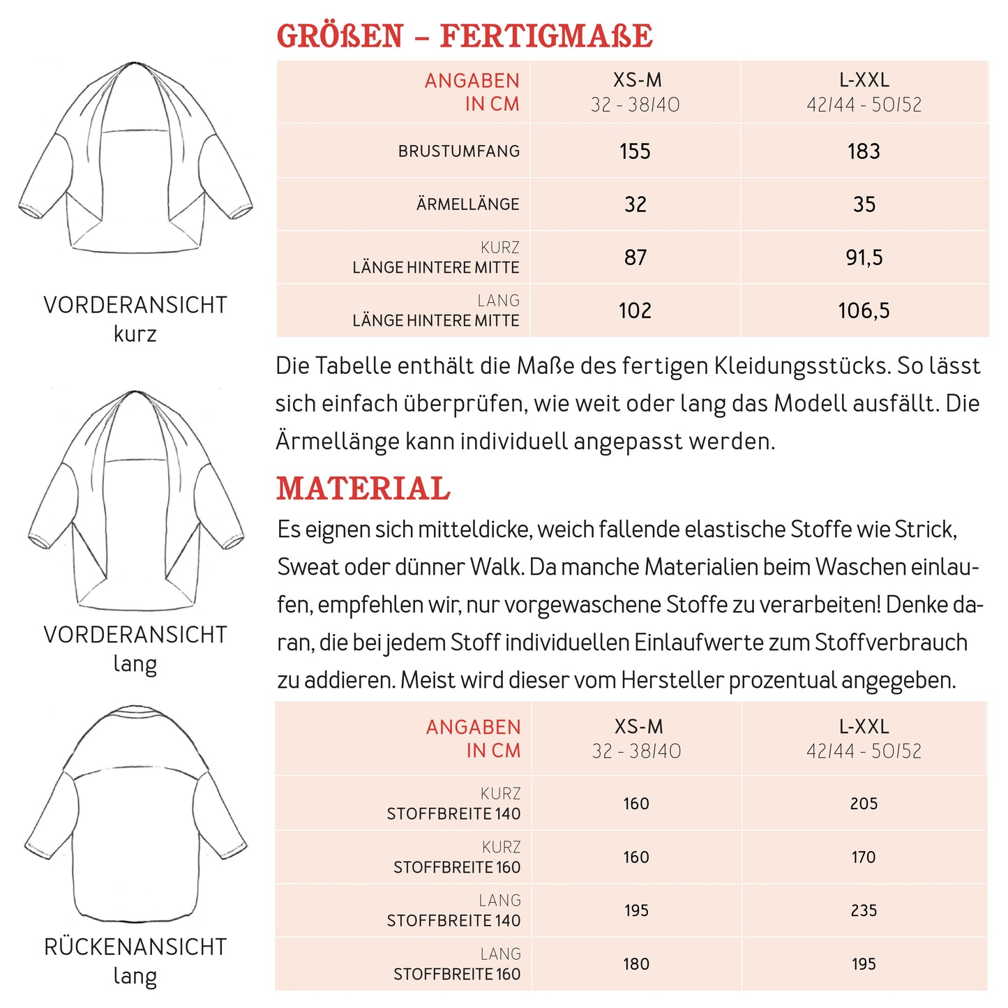 FRAU SUSA Cardigan | Papierschnitt