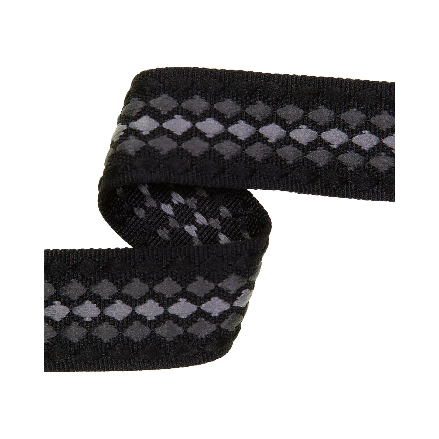 Robustes Gurtband mit Muster in Schwarz, ab 10 cm bestellbar