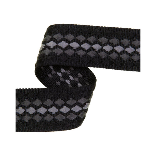 Robustes Gurtband mit Muster in Schwarz, ab 10 cm bestellbar