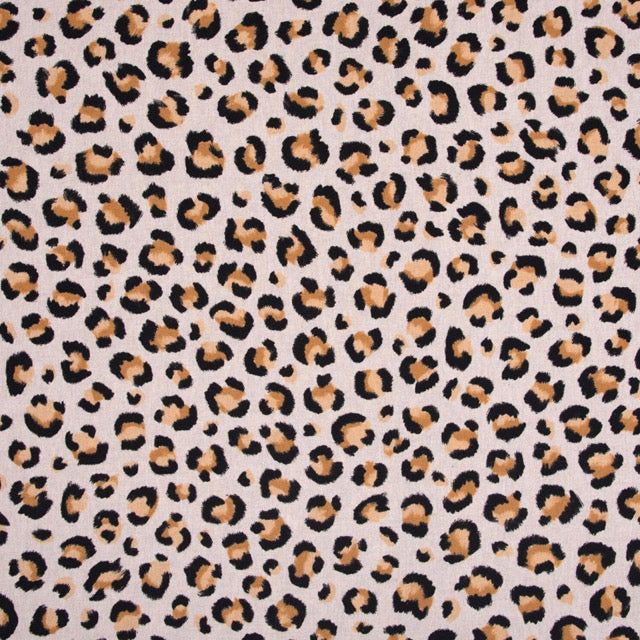 Leopardenmuster Half Panama Baumwollstoff