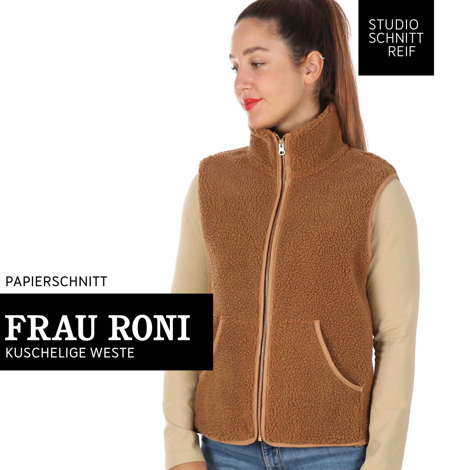 Schnittmuster Weste Frau Roni Papierschnitt – - Main Image