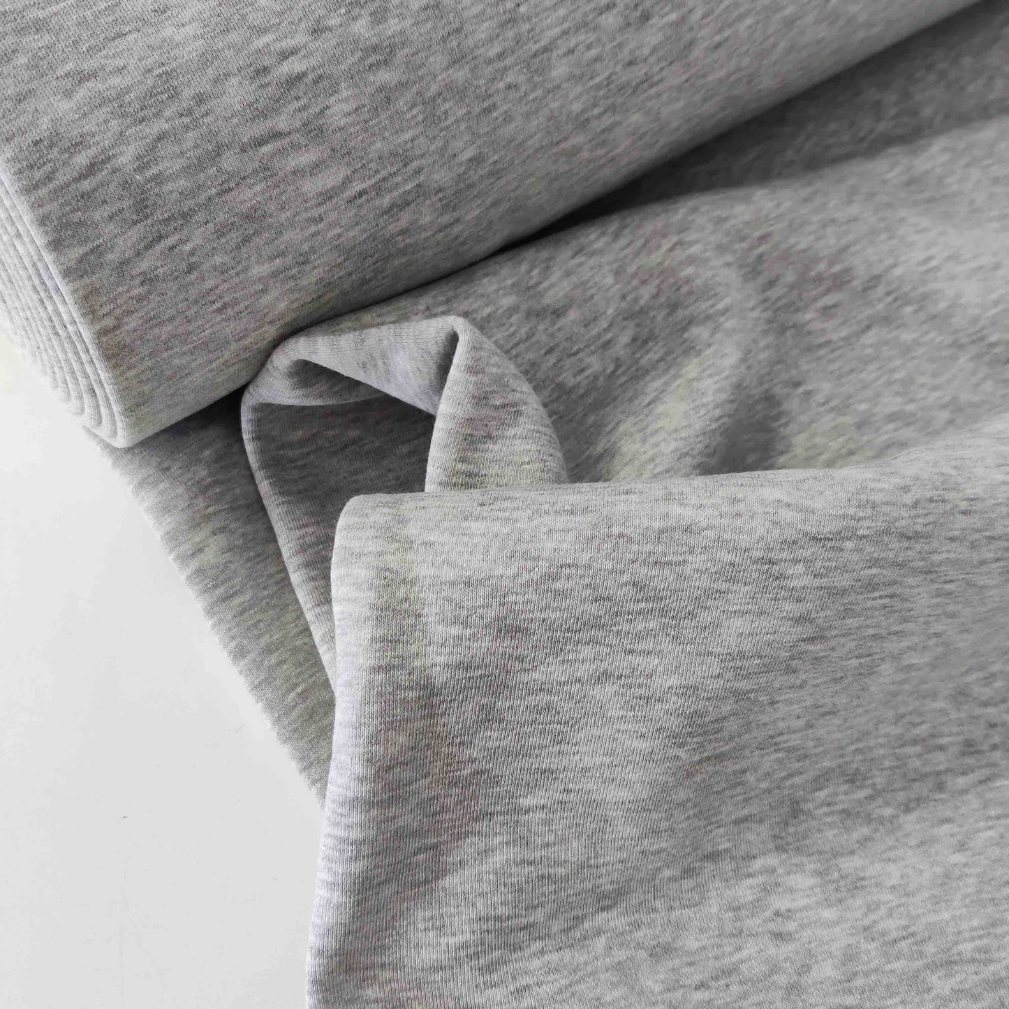 Sweatshirtstoff grau meliert vom Meter