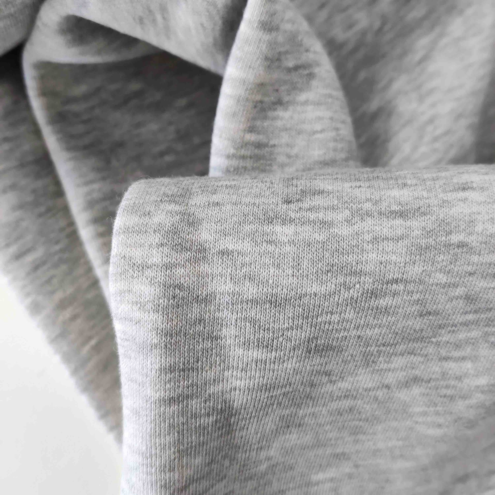 Sweatshirtstoff grau meliert vom Meter