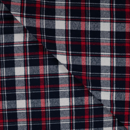 Kariertes Flanellgewebe, garngefärbt, weich und wärmend. Ideal für Hemden, Pyjamas, Kleider, Schals und Heimtextilien.