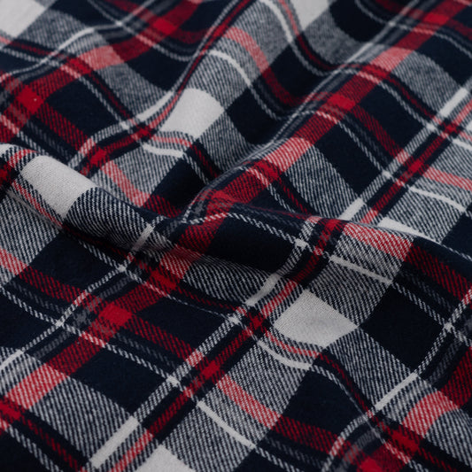 Kariertes Flanellgewebe, garngefärbt, weich und wärmend. Ideal für Hemden, Pyjamas, Kleider, Schals und Heimtextilien.