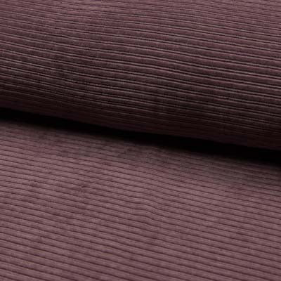 Cord Jersey mauve – elastischer Stoff mit Rippenstruktur, weich & bequem für Kleidung und Kinderbekleidung.