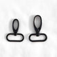 Metall-Karabiner 30 mm, schwarz – 2 Hakengrößen