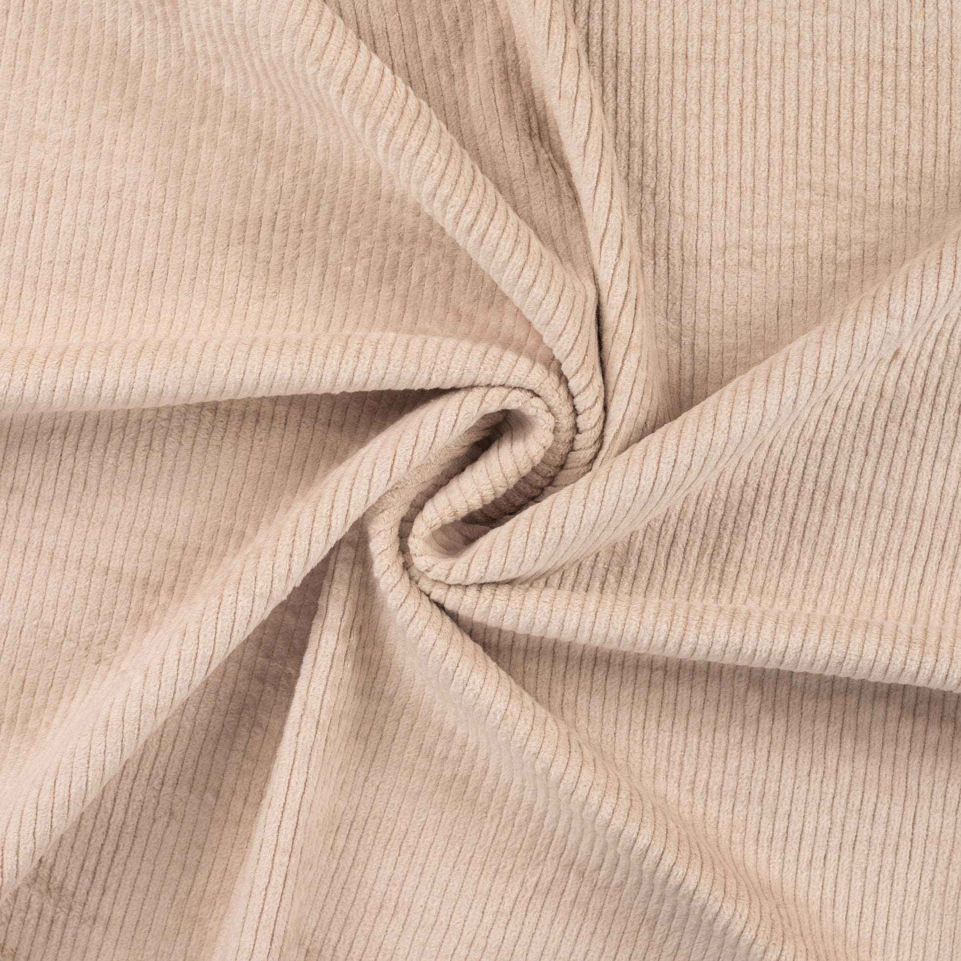 Cordstoff „6 Wales“, Baumwolle mit 5% Spandex, 345 g/m² – Farbe sand – robust, elastisch und perfekt für Kleidung & Accessoires.