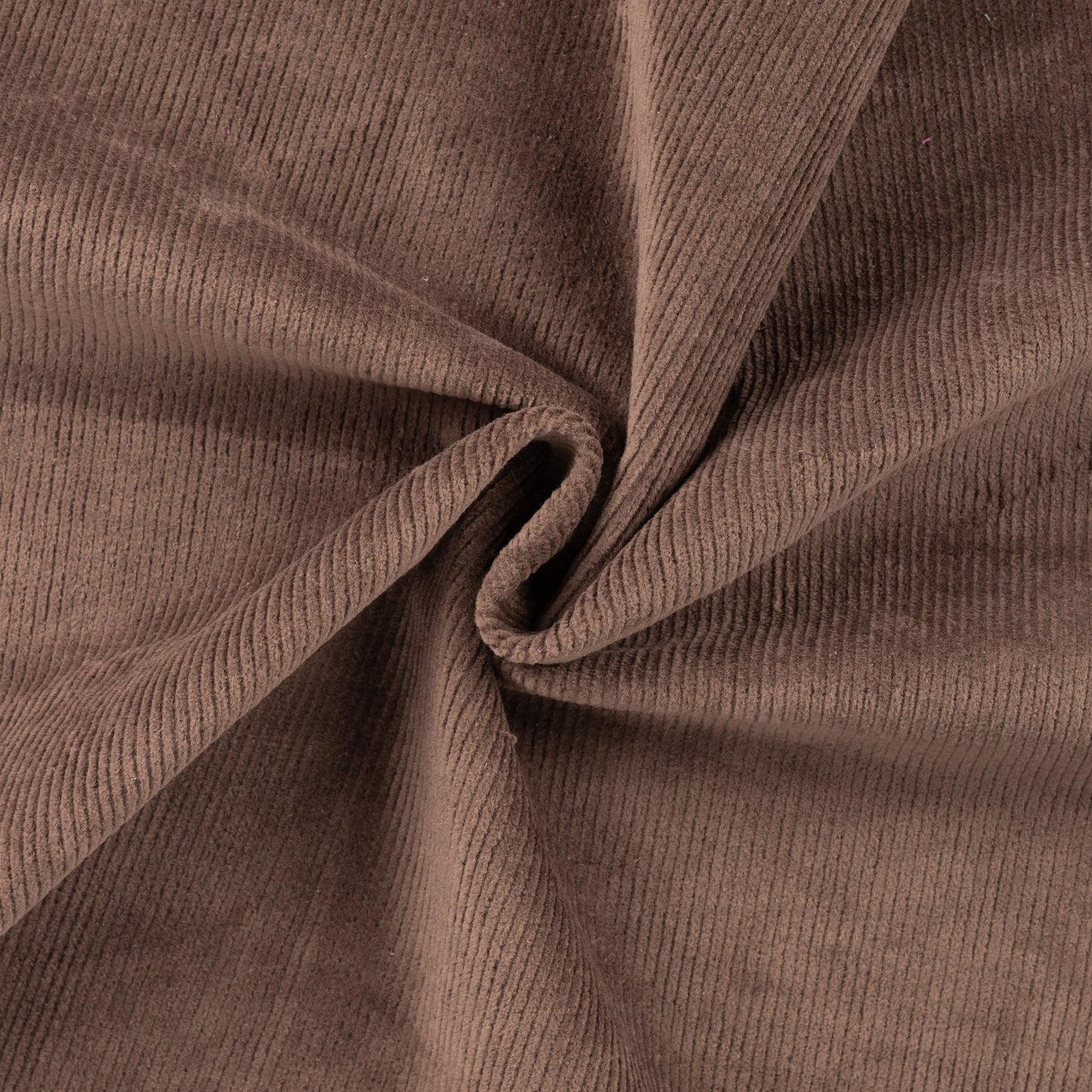Gewaschener Breitcord Stoff, Baumwolle mit 3% Spandex, 320 g/m² – Farbe taupe – elastisch, weich und robust für Kleidung und Accessoires.