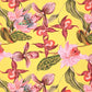 Viscose Twill Camiguin  gelb 140 cm breit mit Orchideen-Sommerprint – perfekt fallend für Röcke und Tops bei kikkomo.de