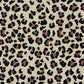 Musselin Leo Natur-Taupe – Baumwollstoff mit Leopardenmuster