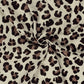 Musselin Leo Natur-Taupe – Baumwollstoff mit Leopardenmuster