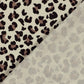 Musselin Leo Natur-Taupe – Baumwollstoff mit Leopardenmuster