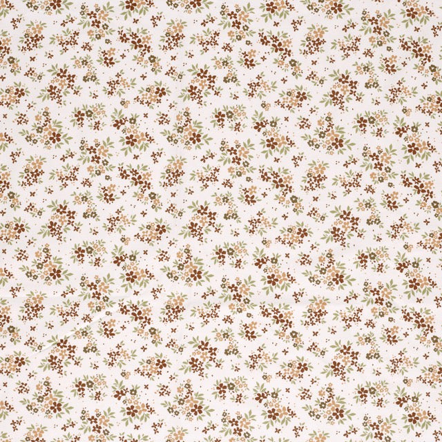 Baumwolljersey mit Vintage Blüten auf Creme