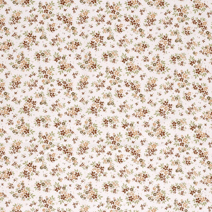 Baumwolljersey mit Vintage Blüten auf Creme