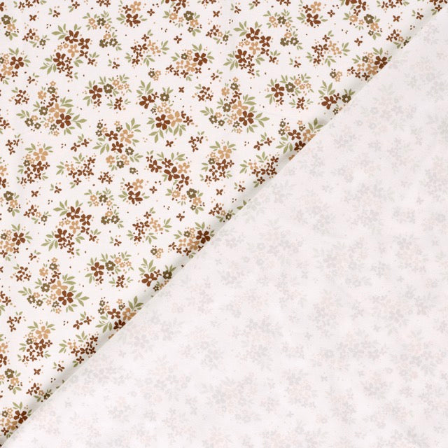 Floraler Jersey Stoff in natürlichen Farben