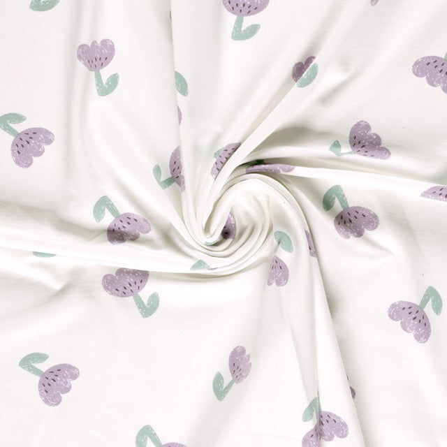 French Terry Tulpen violett