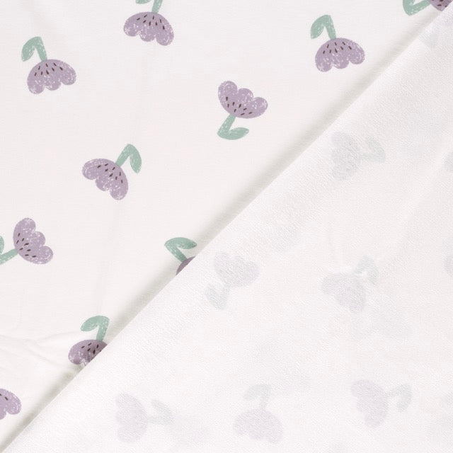 French Terry Tulpen violett