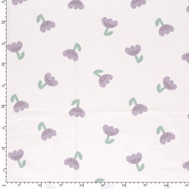 French Terry Tulpen violett